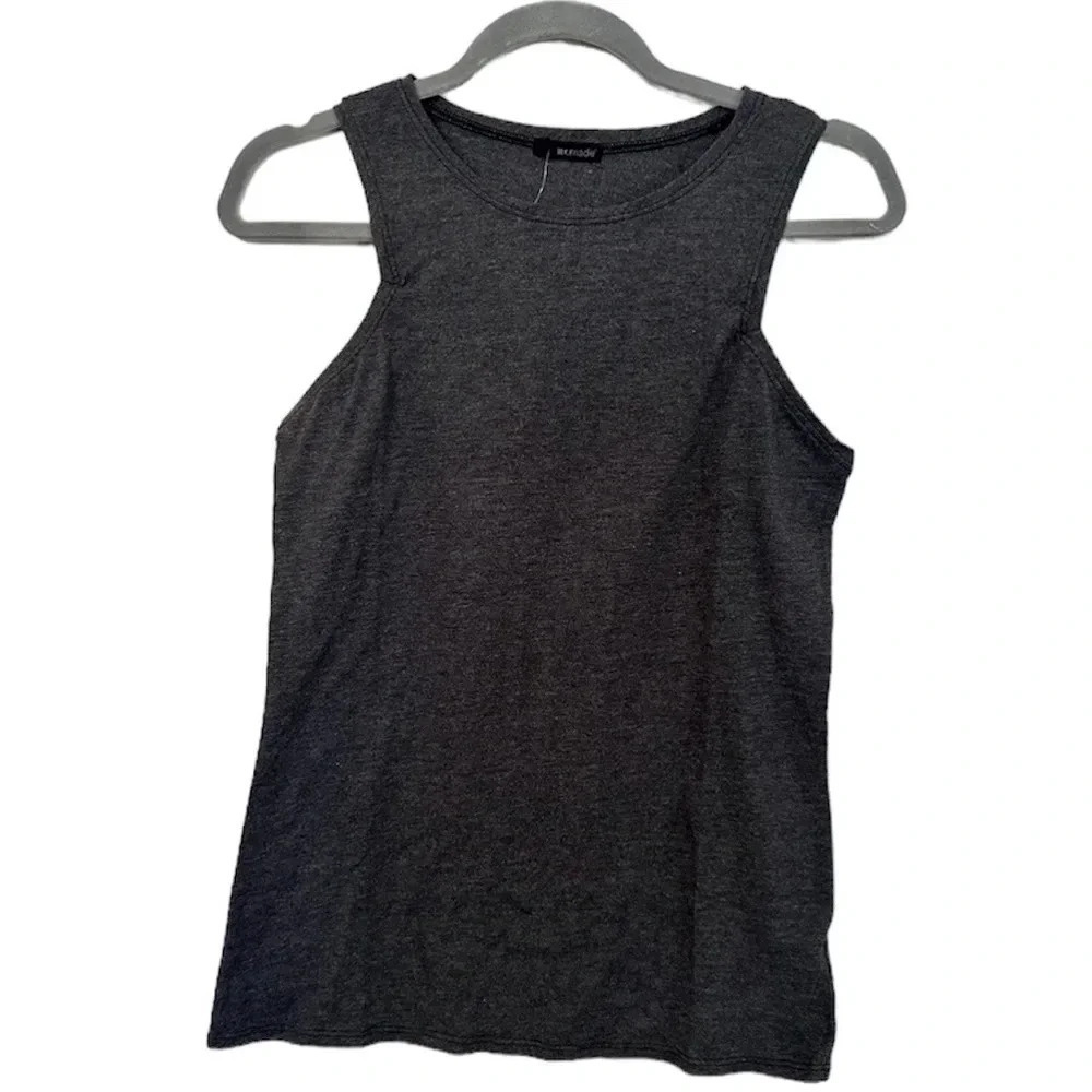 LaMade Gray Angled Cut Out Tank Size Large NWT